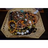 BASKET CONTAINING BEADS