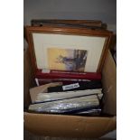 BOX OF VARIOUS PRINTS, FOLDERS ETC