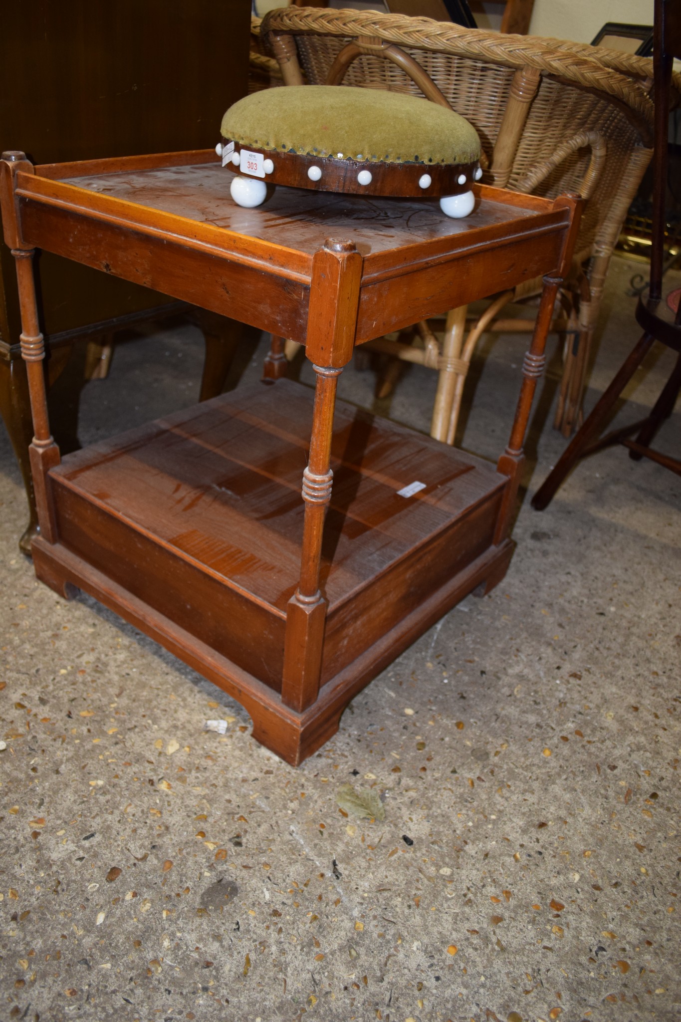 REPRODUCTION TWO-TIER SIDE TABLE, 46CM WIDE