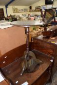 REPRODUCTION CIRCULAR PEDESTAL WINE TABLE, 36CM DIAM