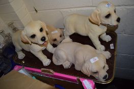 POTTERY GOLDEN RETRIEVER PUPPIES