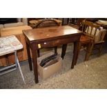 EARLY 19TH CENTURY MAHOGANY FOLD TOP TEA TABLE, 81CM WIDE