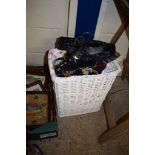 BOX CONTAINING MISCELLANEOUS HANDBAGS AND CLOTHING ETC
