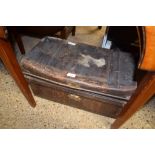 VINTAGE TIN SMALL TRUNK, 54CM WIDE