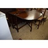 REPRODUCTION OAK GATE LEG TABLE, 86CM WIDE