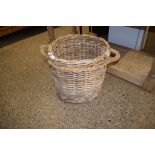 CANE WORK LOG BASKET, 48CM DIAM