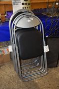 FOUR FOLDING CHAIRS