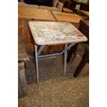 REPRODUCTION FOLDING DRINKS TABLE, 54CM WIDE