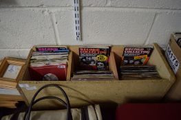 WOODEN BOX CONTAINING VARIOUS RECORDS