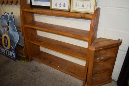 MODERN PINE BOOKCASE, 103CM WIDE