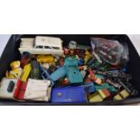 Suitcase containing a large quantity of mainly Matchbox and Lesney 1950s/60s toy cars together