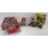 Quantity of vintage Lego to include two trays of assorted bricks and pieces, Lego Weetabix house set