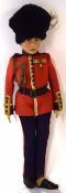 Circa 1930s/40s cloth figure of a guardsman made by J K Farnell Alpha Toys H.M. The King