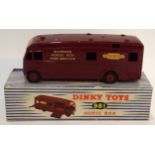 1950s Dinky Toys horsebox for British Railway, model no 981 in original blue and white striped box