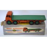 1950s Dinky Toys Foden flat truck, model no 902, in original blue and white striped box