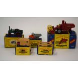 Group of five Matchbox series vehicles to include Major No 5 Massey Ferguson Combine, all in