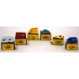 Group of six Matchbox series vehicles in original boxes to include model no 42 |Evening News|, model