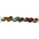 Group of seven 1960s Corgi toy vehicles to include Rover 2000TC and Bedford AA van