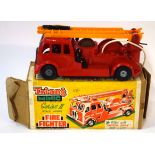 Vintage Tri-ang Minic Series II scale model fire fighter engine in original box