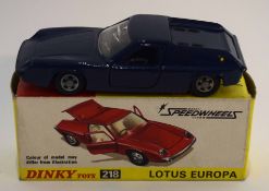 1960s Dinky Toys model no 218 Lotus Europa in original box (over painted)
