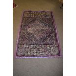 Indian type fabric and wire work wall hanging, 96cm wide