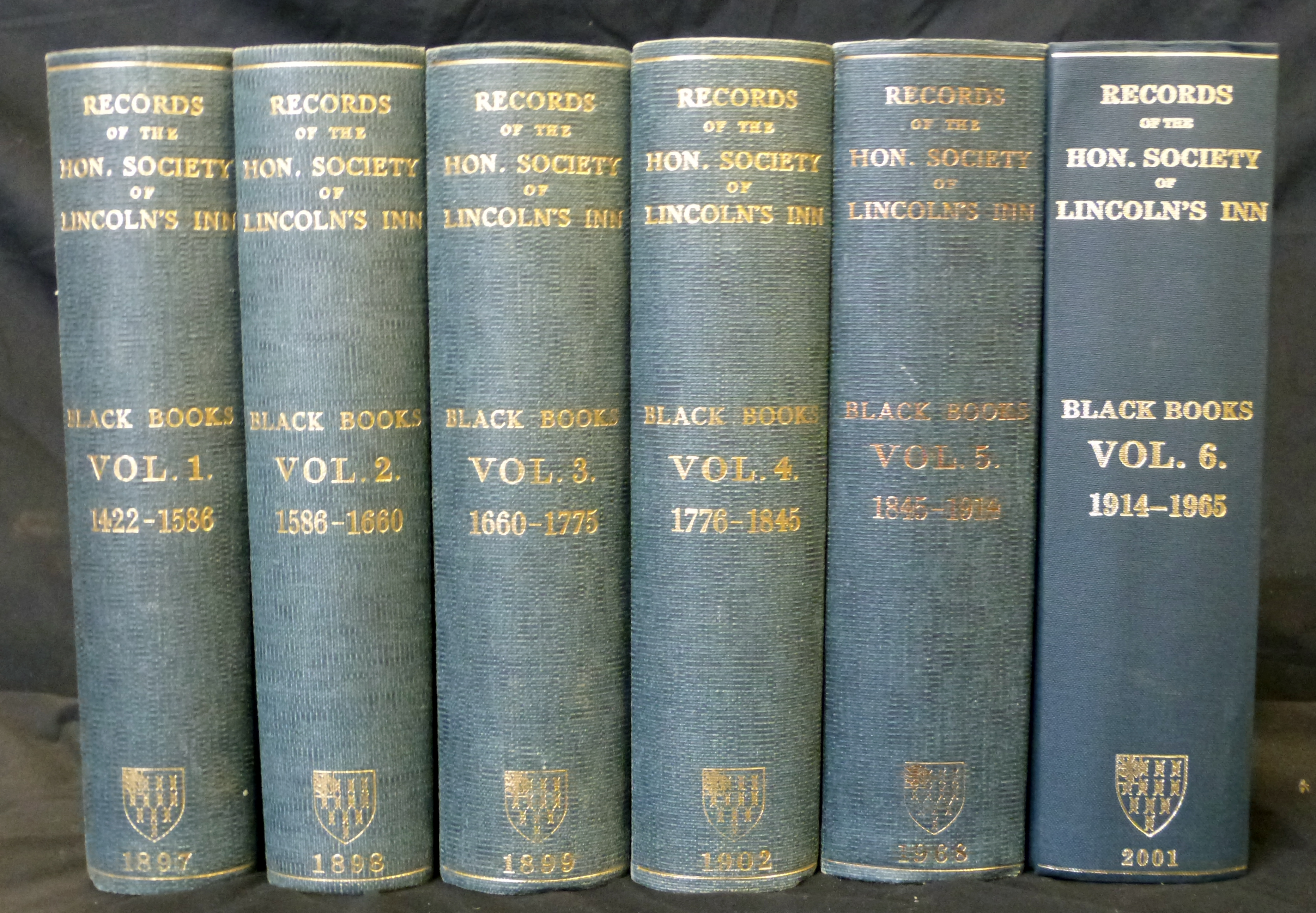 THE RECORDS OF THE HONORABLE SOCIETY OF LINCOLN'S INN, THE BLACK BOOKS, London, Lincoln's Inn,
