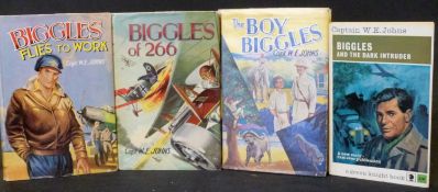 W E JOHNS: 4 titles: BIGGLES AND THE DARK INTRUDER, Leicester, Knight Books, 1967, 1st edition,