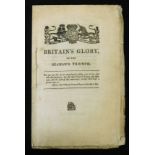 ANON: THE BRITISH NAVY TRIUMPHANT! BEING COPIES OF THE LONDON GAZETTES EXTRAORDINARY CONTAINING