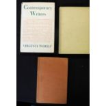 VIRGINIA WOOLF: 3 titles: A ROOM OF ONE'S OWN, London, Hogarth Press, 1929, 1st edition,