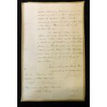 ADMIRAL SIR WILLIAM CORNWALLIS (1744-1819), Admiralty order signed by him to Charles Bullen (1769-