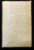 ADMIRAL SIR WILLIAM CORNWALLIS (1744-1819), Admiralty order signed by him to Charles Bullen (1769-