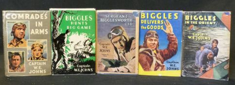 W E JOHNS: 5 titles: BIGGLES IN THE ORIENT, London, Hodder & Stoughton, 1944, 1st edition,