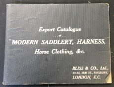 BLISS & CO LTD: EXPORT CATALOGUE OF MODERN SADDLERY, HARNESS, HORSE COVING ETC, [1910],