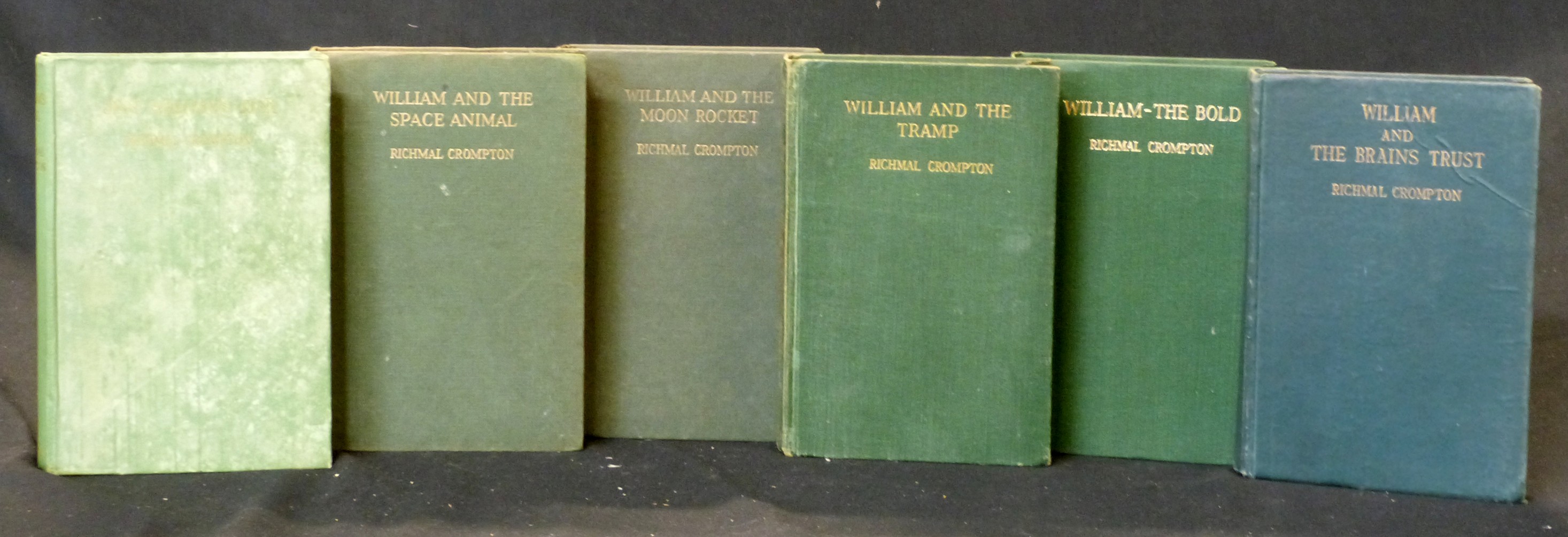 RICHMAL CROMPTON: 6 titles: WILLIAM AND THE BRAINS TRUST, London, George Newnes, 1945, 1st