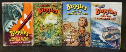 W E JOHNS: 4 titles: BIGGLES AND THE LEOPARDS OF ZINN, Leicester, Brockhampton Press, 1960, 1st