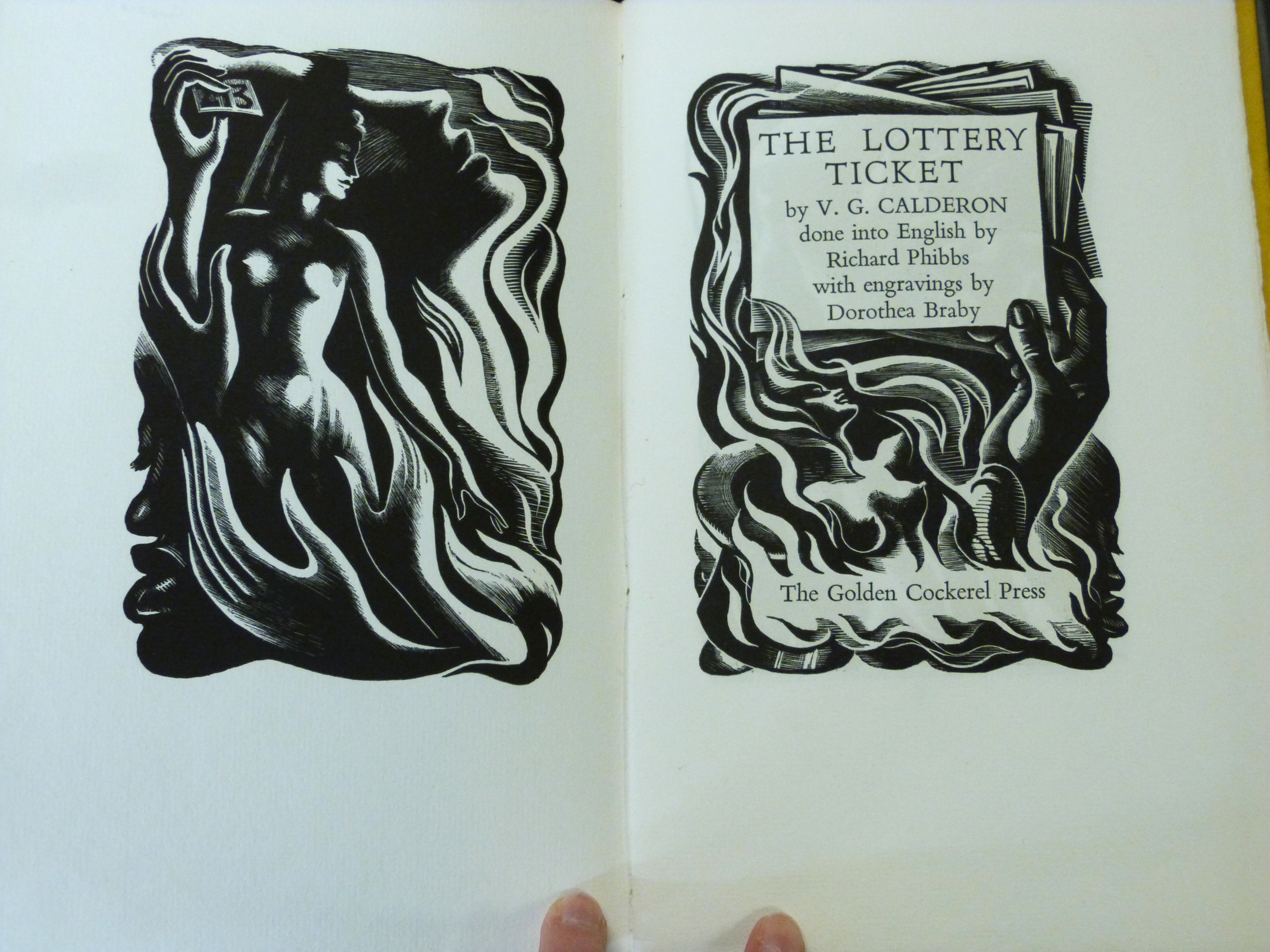 VENTURA GARCIA CALDERON: THE LOTTERY TICKET, trans Richard Phibbs, ill Dorothea Braby, [London],