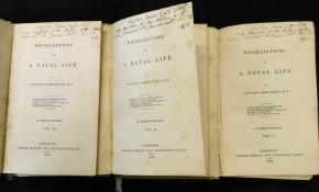 ADMIRAL SIR JAMES SCOTT: RECOLLECTIONS OF A NAVAL LIFE, London, Richard Bentley, 1834, 1st