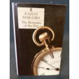 KAZUO ISHIGURO: THE REMAINS OF THE DAY, London, Faber & Faber, 1989, 1st edition, inscription on