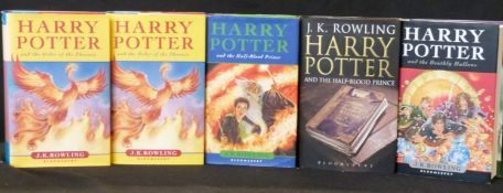 J K ROWLING: 3 titles: HARRY POTTER AND THE ORDER OF THE PHOENIX, London, Bloomsbury, 2003, 1st