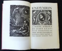 JOHN KEATS: ENDYMION, A POETIC ROMANCE, ill John Buckland-Wright, London, Golden Cockerel Press,