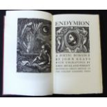 JOHN KEATS: ENDYMION, A POETIC ROMANCE, ill John Buckland-Wright, London, Golden Cockerel Press,