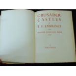 T E LAWRENCE: CRUSADER CASTLES, ONE THE THESIS, foreword A W Lawrence, London, Golden Cockerel