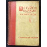 SIR ARTHUR CONAN-DOYLE: A STUDY IN SCARLET, ill George Hutchinson, London, Ward Lock & Bowden, [