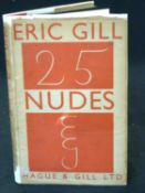 ERIC GILL: TWENTY-FIVE NUDES ENGRAVED, London, J M Dent for Hague & Gill, 1938, 1st edition,