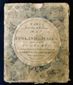 JOHN CARY: CARY'S REDUCTION OF HIS LARGE MAP OF ENGLAND AND WALES WITH PART OF SCOTLAND..., engraved
