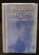 RICHMAL CROMPTON: WILLIAM'S HAPPY DAYS, London, George Newnes, [1930], 1st edition, original blue