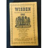 WISDEN CRICKETERS' ALMANAC 1945, original limp cloth