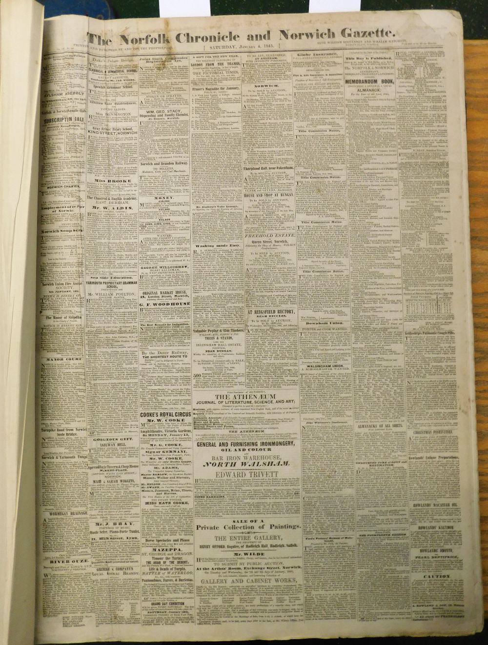 THE NORFOLK CHRONICLE, 1845, January to December, 1848 to 49, January to December but lacking 6 - Image 2 of 4