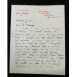 ENID BLYTON (1897-1968) Autograph letter signed, Green Hedges headed notepaper dated January 25, 48,