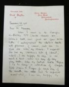 ENID BLYTON (1897-1968) Autograph letter signed, Green Hedges headed notepaper dated January 25, 48,